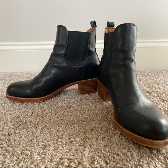 Black and Brown European Ankle Booties Size 41 Size 10.5 - Picture 9 of 11